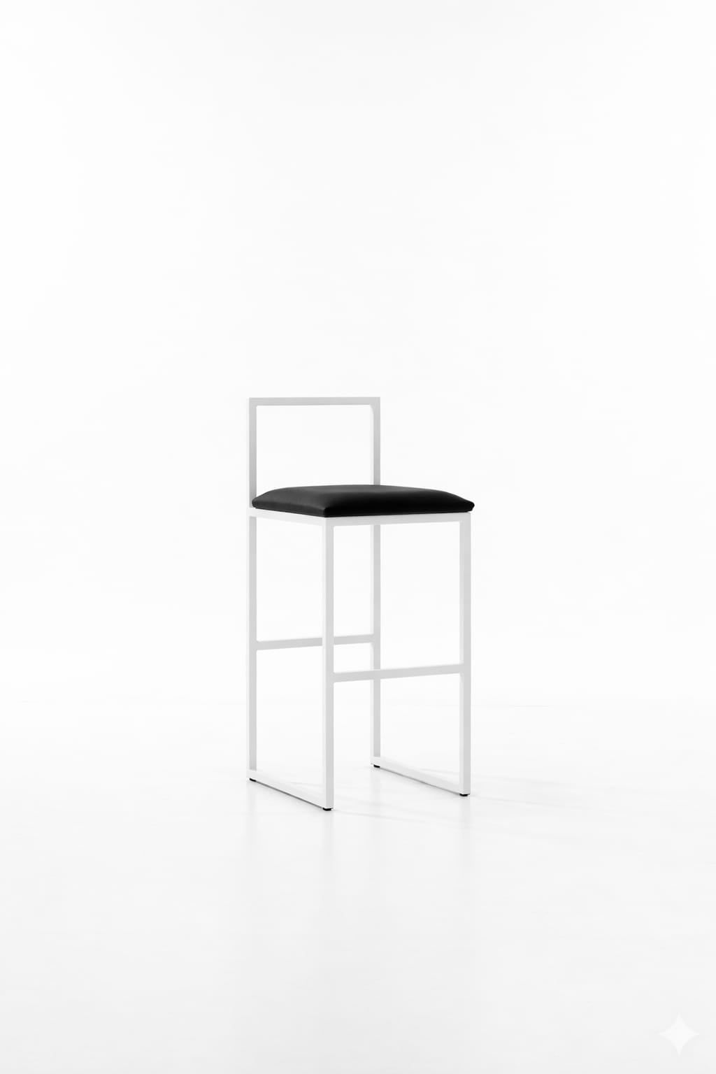 Nordic Tapiceria negro Metal Blanco