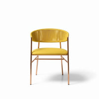 Varena Tejido Amarillo Metal Cobre Tapizado Amarillo