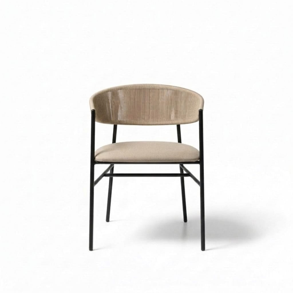 Varena Tejido Blanco Metal Crema Tapizado Crema
