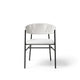 Varena Tejido Blanco Metal Negro Tapizado Blanco