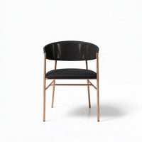 Varena Tejido Negro Metal Cobre Tapizado Negro