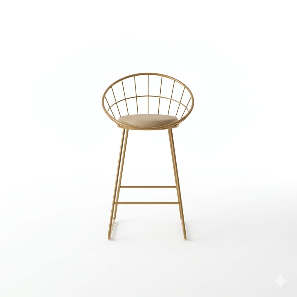 Velvet Rose Tapiceria Beige Metal Dorado