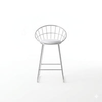 Velvet Rose Tapiceria Blanco Metal Plateado