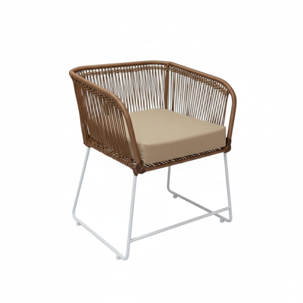 Viena Black Tejido Cafe Cojin Beige Metal Blanco