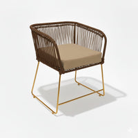 Viena Black Tejido Cafe Cojin Beigen Metal Dorado