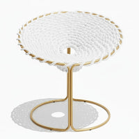 Zenith Real Tejido Blanca Metal Dorado
