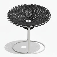 Zenith Real Tejido Negro Metal Plateado