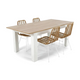 Imperial: Juego de Comedor Tejido con Base Blanca