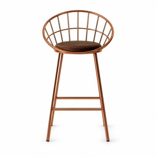 Velvet Rose – silla de barra metálica con cojín